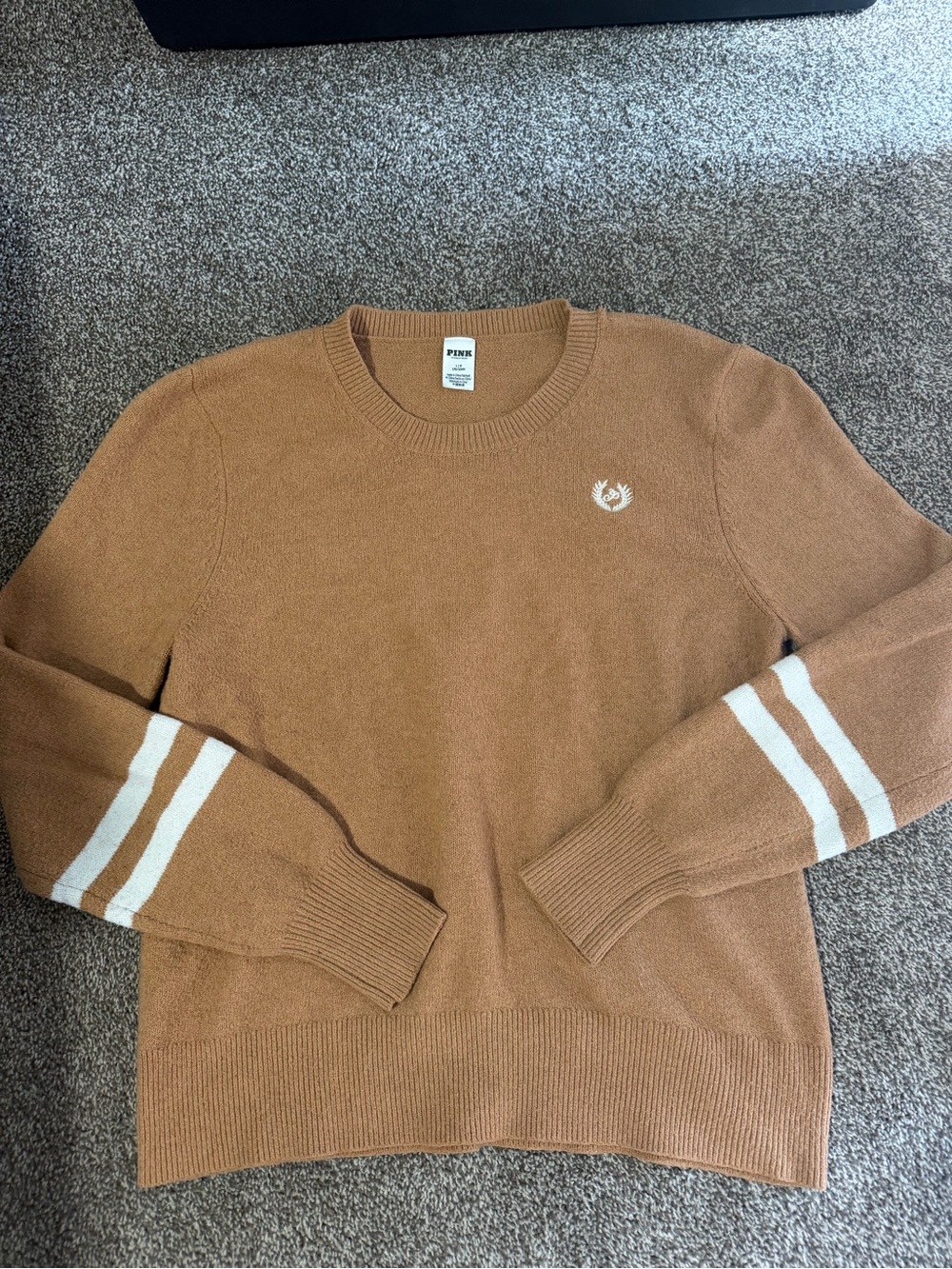 PINK Victoria's Secret Camel Crewneck Sweater